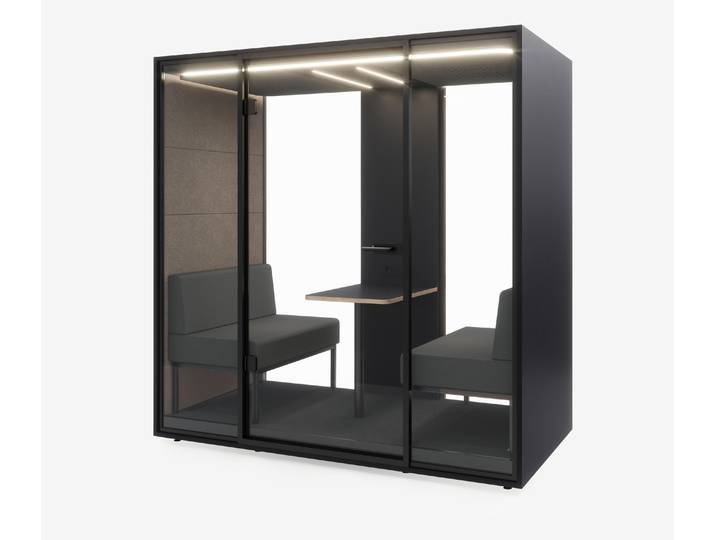 Meetingbox Quattro Anthrazit Anthrazit Kaffee Grau Glas Schwarz