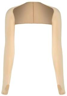 Uplift Essentials UV Sun Protection Cooling Shawl Arm Sleeves With Finger Holes khaki