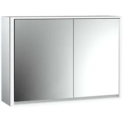 Emco Loft Aufputz-Lichtspiegelschrank 979805116 1000x733mm, LED, 2-türig, breite Tür links, aluminium/Spiegel