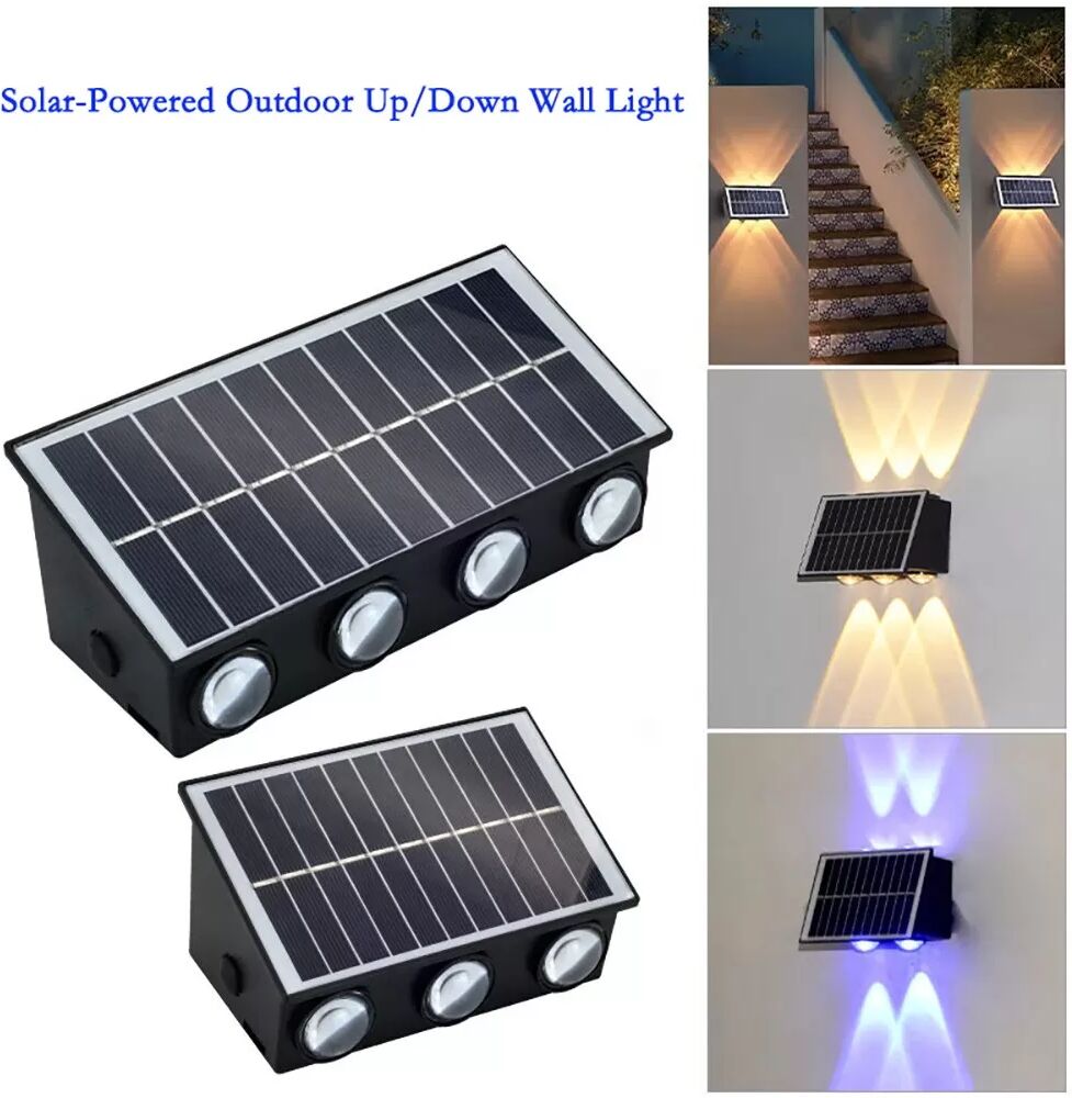 INF WL19-8LED Lampe Murale Solaire RGB à Lentille Convexe - Éclairage Extérieur Jardin & Paysage