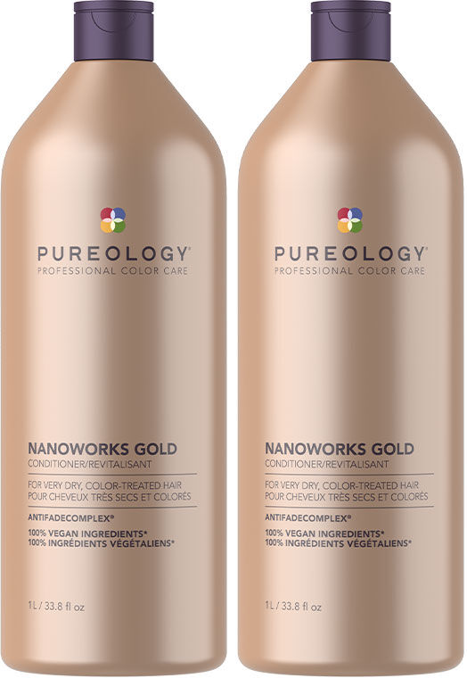 Pureology Nanoworks Gold Conditioner 1000ml Supersize Double Pack Wort