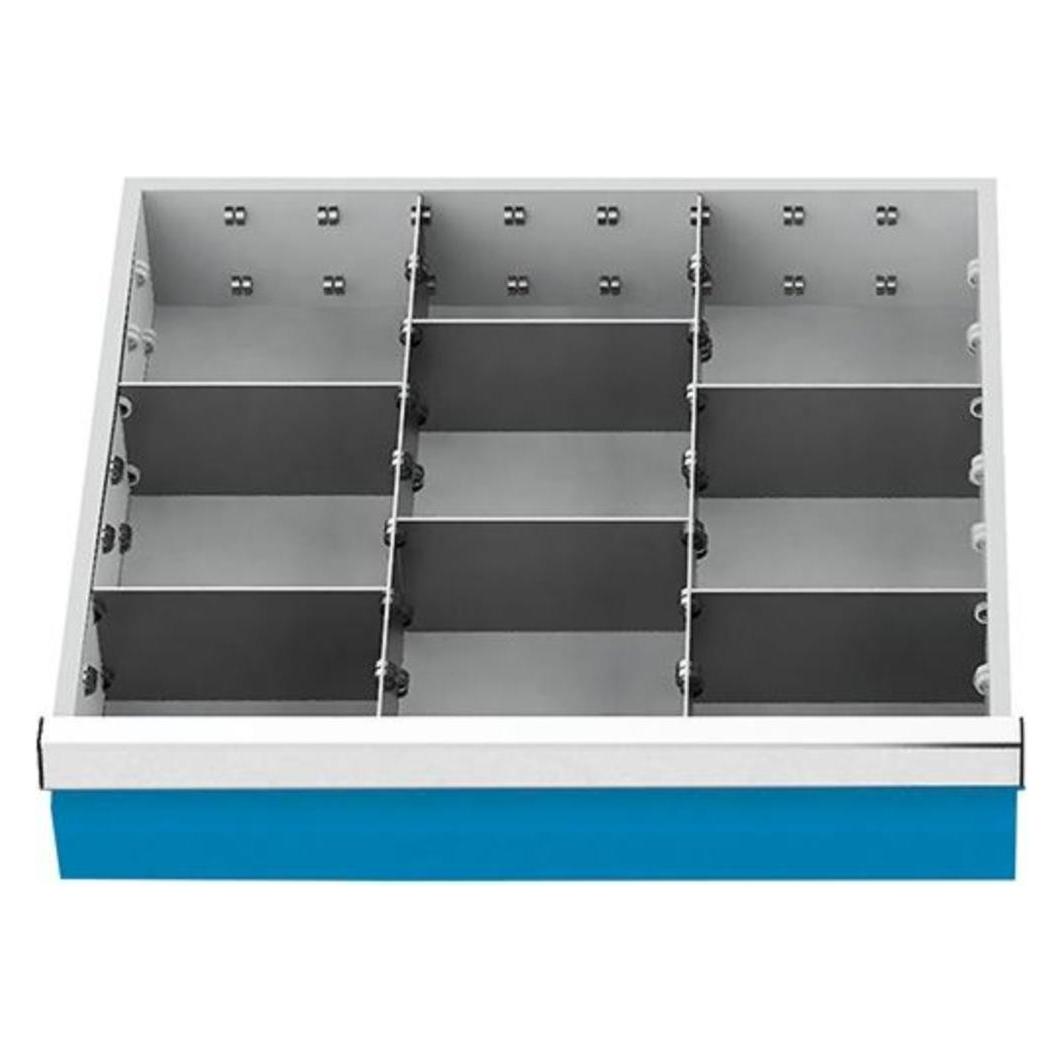HP Autozubehör Schubladenunterteilungsmaterial Fronthöhe 100 mm 2 Längs-/6 Querteiler Schubladenbreite 450 mm (146-139B)
