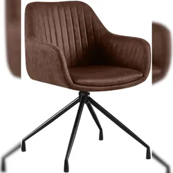 CLP Esszimmerstuhl Welby Vintage Kunstleder HBT: 81x58x58 cm dunkelbraun Vintage Kunstleder