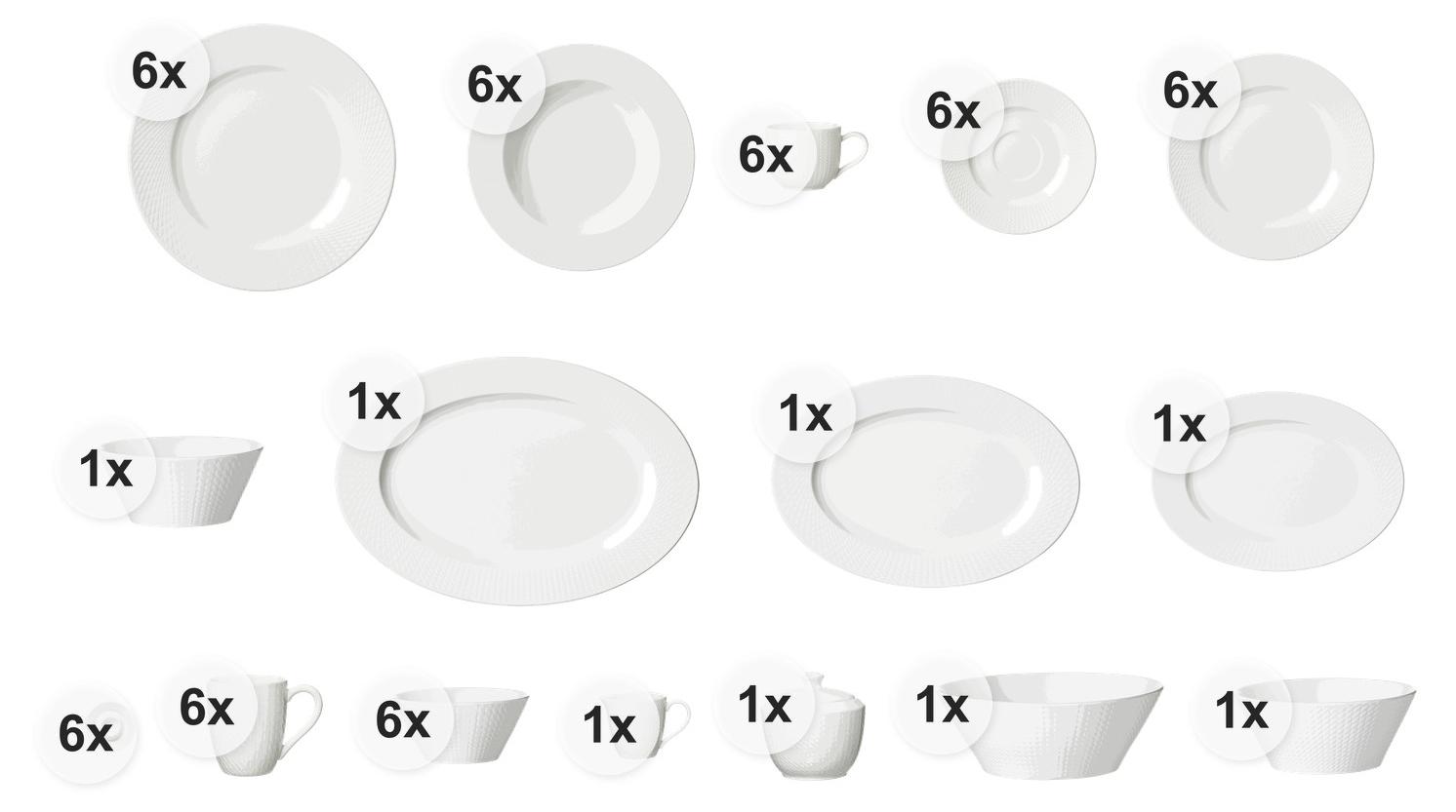 Kaffee- & Tafelservice 56 tlg. Saphir