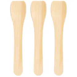 100x Eislöffel aus Bambus 9.5cm