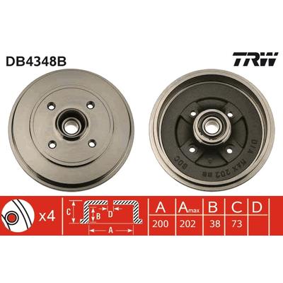 TRW Bremstrommel DB4348B für Opel