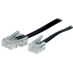 Modularkabel RJ ISDN-Western-Stecker 8/4 > Western-Stecker 6/4 schwarz 6,0m