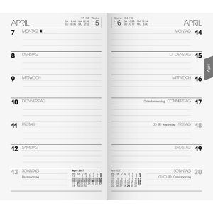 Brunnen Taschenkalender 1075800007, Ersatzkalendarium, 2027, 1 Woche auf 1 Seite, A6