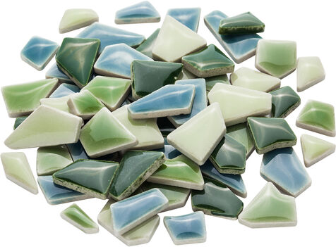 Flip Keramik-Mosaik mini, grün-mix, 10–20 mm, 200 g