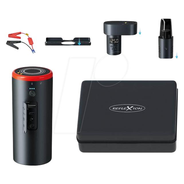 Reflexion CS2026 Smart-Kit All-in-one Powerbank,Starthilfe,Saugen,Kompressor (15000 mAh) (CS2026)