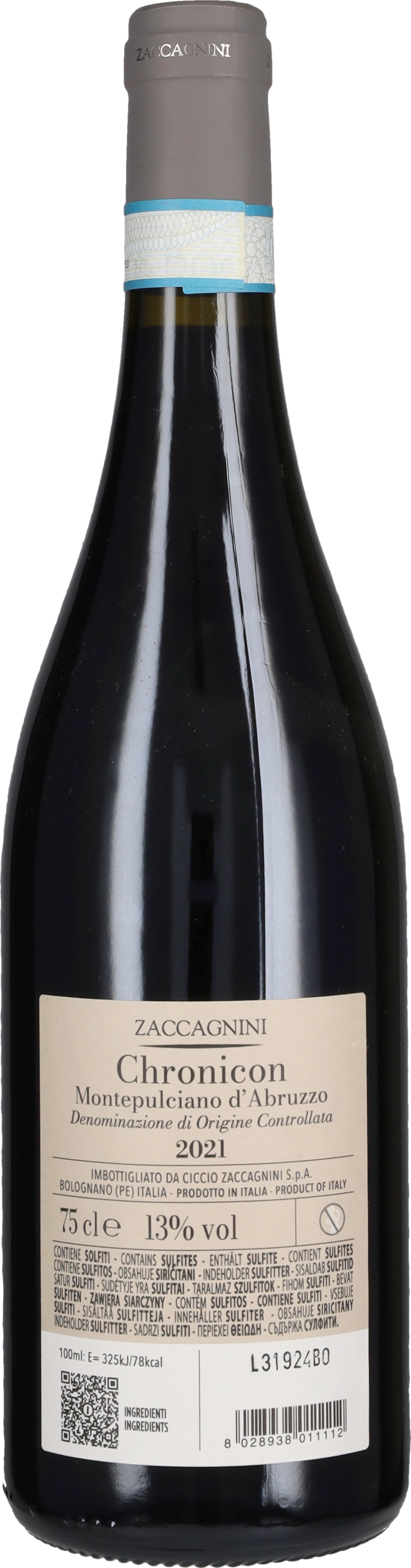 Montepulciano d'Abruzzo 'Chronicon' Zaccagnini 2021