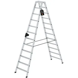 PROREGAL Stufen-Stehleiter beidseitig begehbar 2x12 Stufen