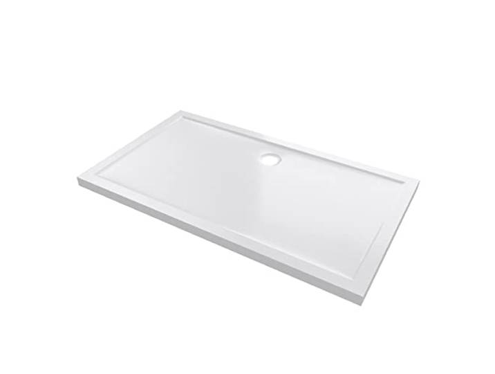 MARWELL rechteckig 140 x 80 cm - hochwertige MARWELLaus Sanitär-Acryl, passend für Duschabtrennungen mit einer Grundfläche von 140 x 80 cm, FAC377, weiß, 140 x 80 x 4 cm rechteckig