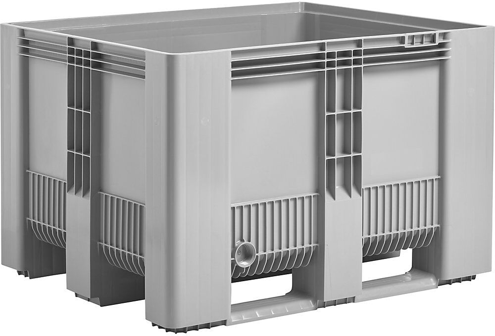 kaiserkraft Palettenbox SB3, Inhalt 610 l, geschlossen, grau