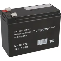 Multipower MP10-12C AGM Zyklenakku 12V 10Ah – M6