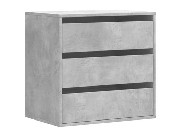 Kommode mit 3 Schubladen, Beton grau, Holzwerkstoff, 60x41x58 cm Auflageplatte, leichte Reinigung, Feuchtigkeitsbeständigkeit, stabile Konstruktion, Wandmontage