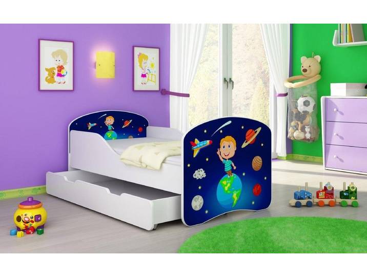 Kinderbett Luna mit Stauraum und verschiedenen Motiven - 140x70 - Hero - Luxusbetten24