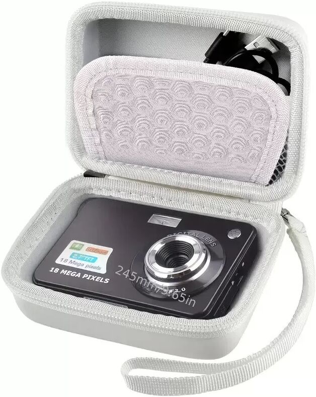 INF Étui EVA Gris Compact pour Appareils Photo CCD - Protection Portable