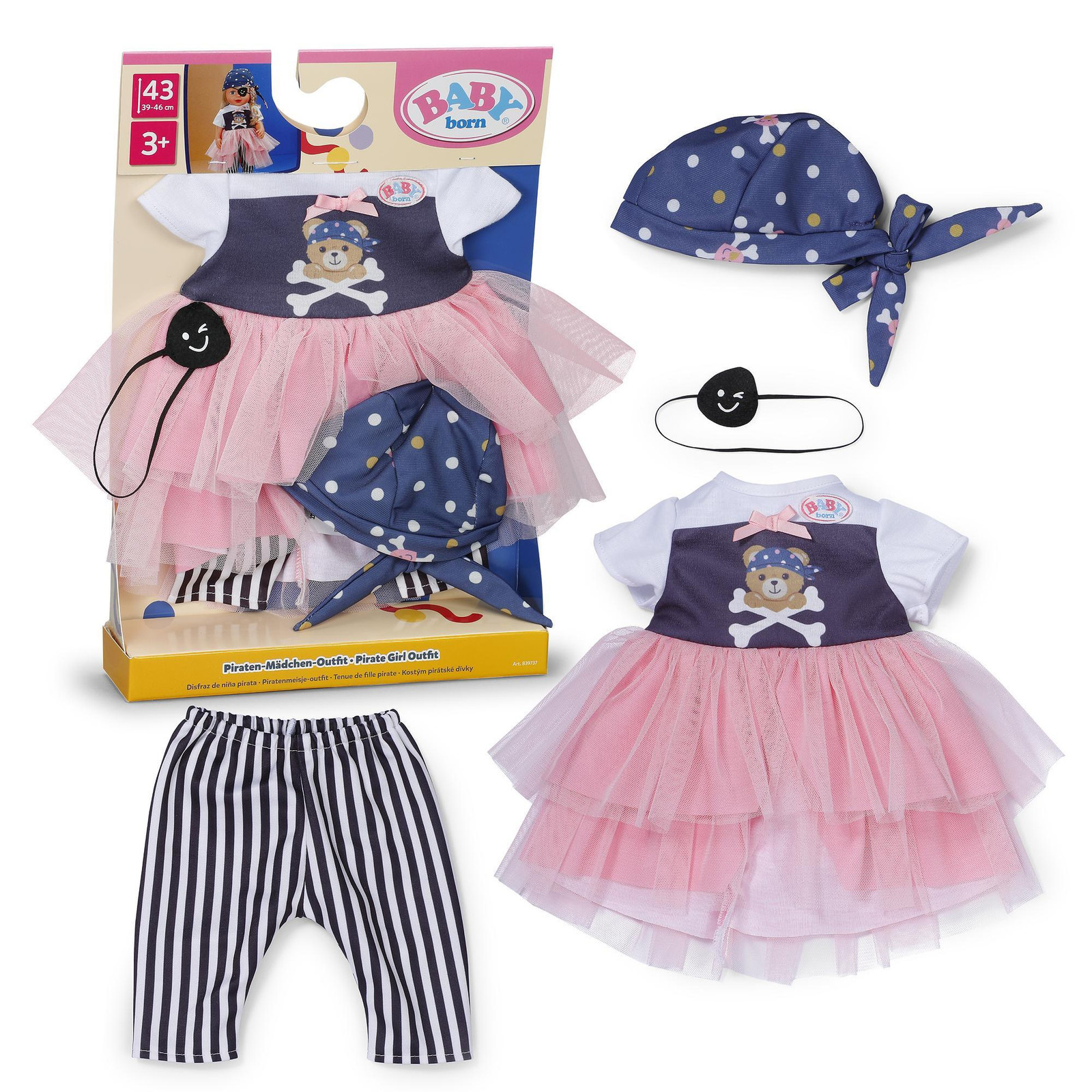 BABY born Piratenmeisjes-set, 43 cm