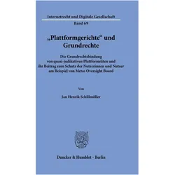 Schillmöller:Plattformgerichte und Gr, Fachbücher von Jan Henrik Schillmöller