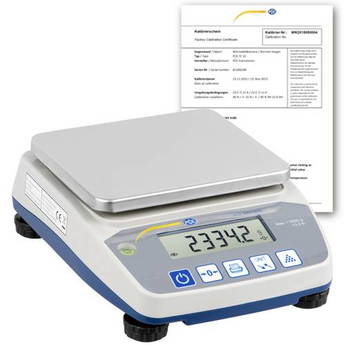 PCE Instruments PCE-BSH 6000-ICA Zählwaage kalibriert (ISO) Wägebereich (max.) 6000g Ablesbarkeit 0.1g netzbetrieben