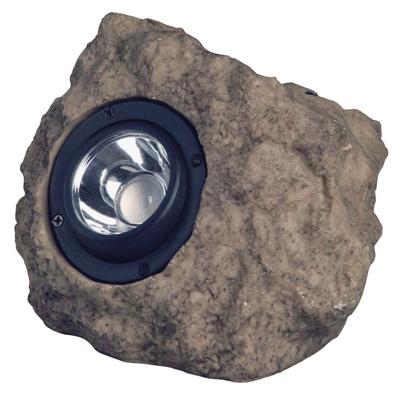 Gartenleuchte LUXFORM "Luxform Solar Nebraska", braun, B:14cm H:15cm L:17cm, Leuchten, Gartenleuchte, LED-Felsenlampe, warmweiß, aus Polyresin, IP44