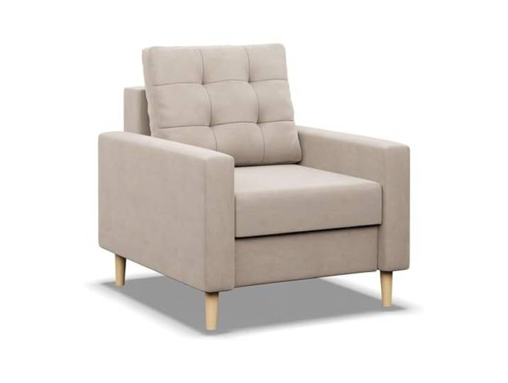 Mebligo - Sessel Wohnzimmer Blank, Schaumstoffpolsterung, Relaxsessel, Fernsehsessel Skandinavisch, Loungesessel Modern, Sessel & Stühle - beige (Paros 02)
