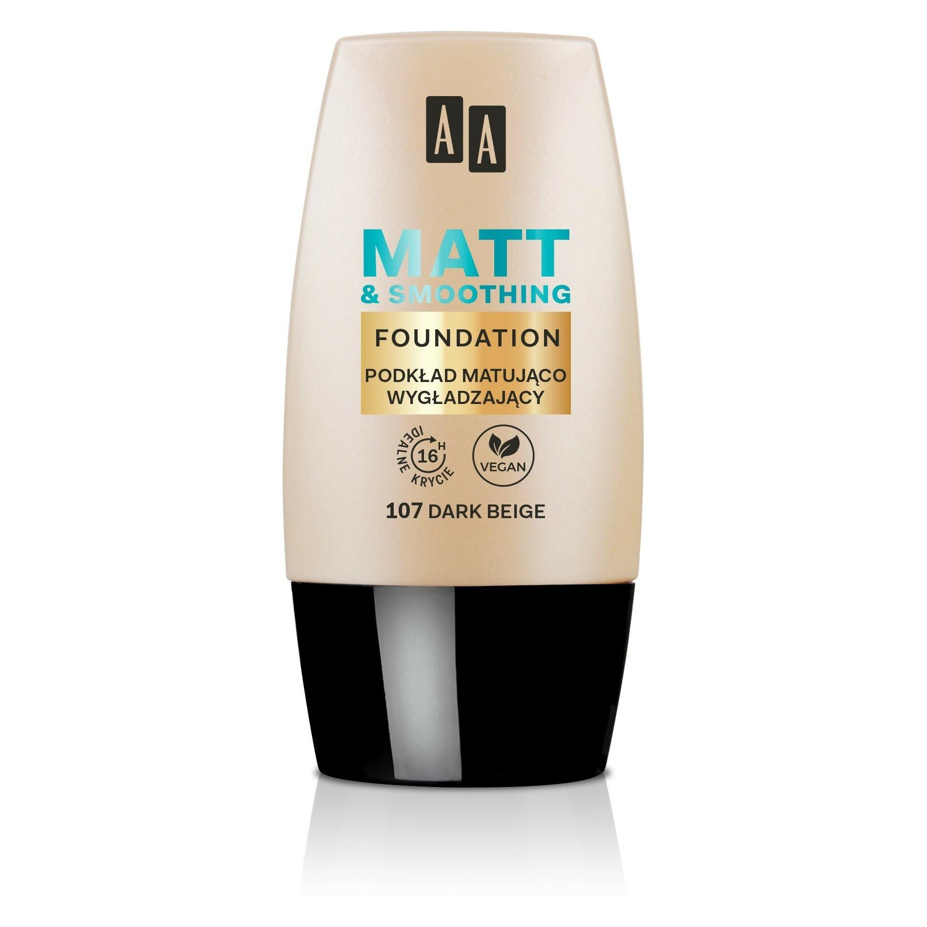 Oceanic AA Make Up Matt Foundation podkład matująco wygładzający 107 Dark Beige 30ml (Dark Beige) (5900116023212)