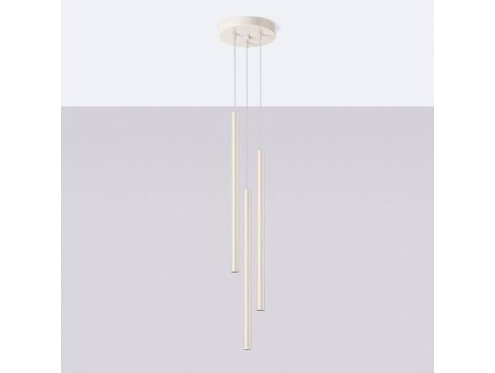 Lampe suspendue PASTELO 3P beige 3xG9 8W acier 104x19.5x19.5cm Sollux Lighting