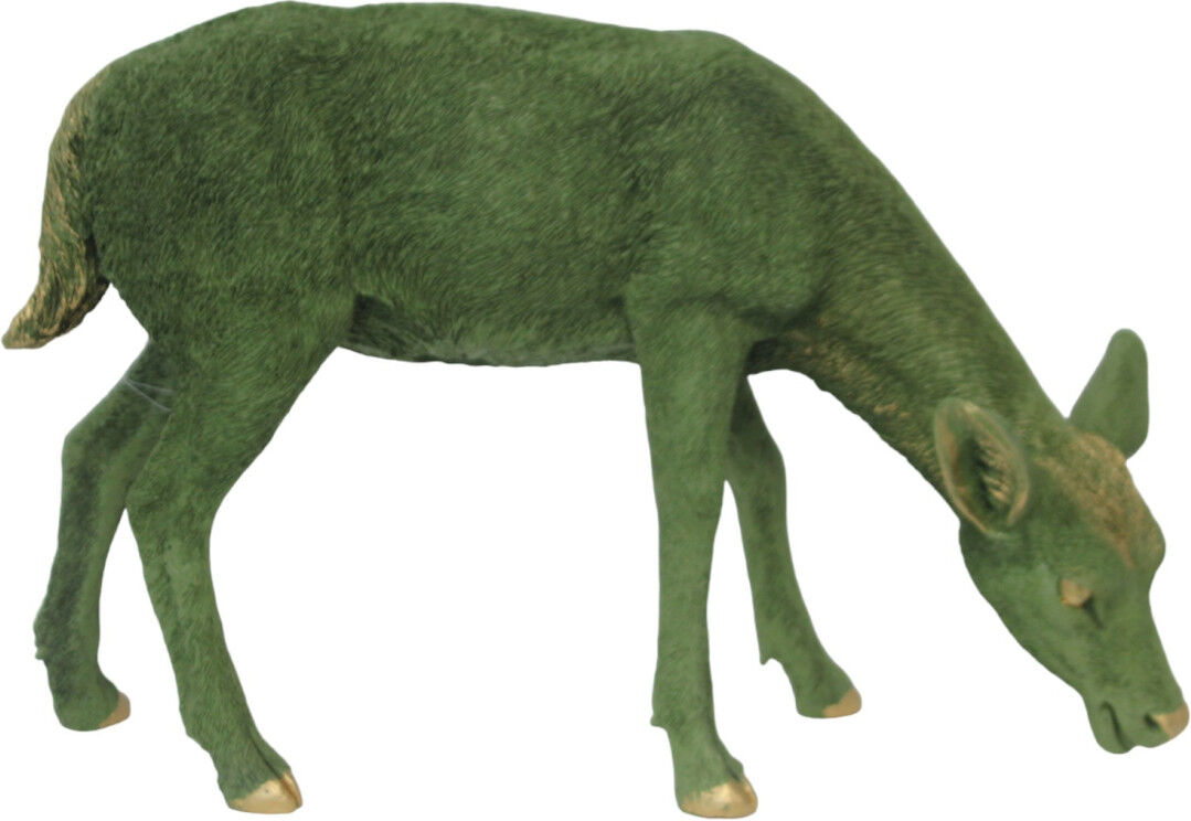 FD Figur Reh fressend Polyresin 45 x 17 x 68 cm grün