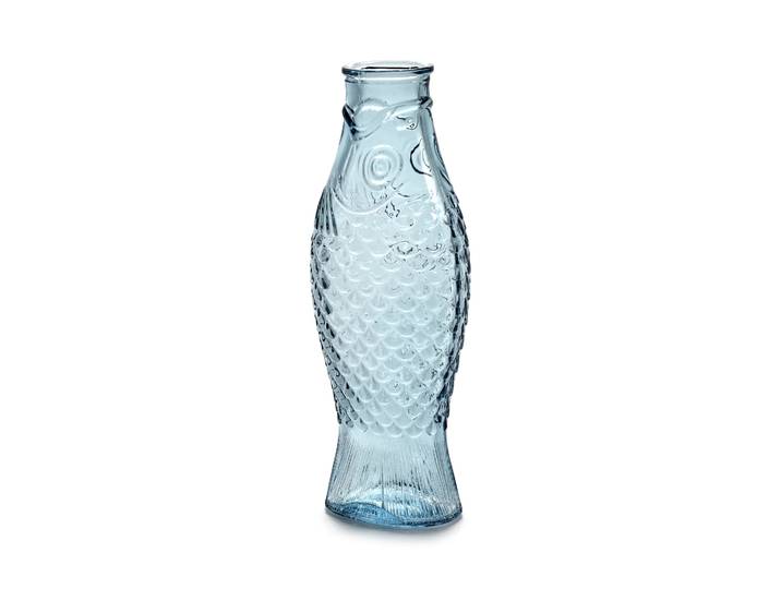 Serax Bouteille en verre Fish & Fish 85 cl Light blue