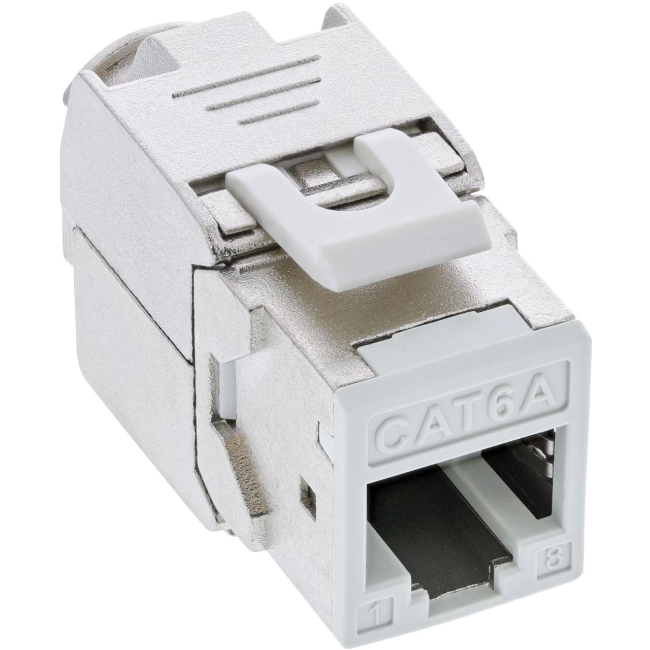InLine 8er Pack Keystone RJ45 Buchse, geschirmt, Cat.6A, weiß