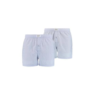 Webboxer LEVI'S "Web-Boxershorts 2er Pack", Herren, Gr. S, blau (hellblau), Obermaterial: 100% Baumwolle CO., Unterhosen