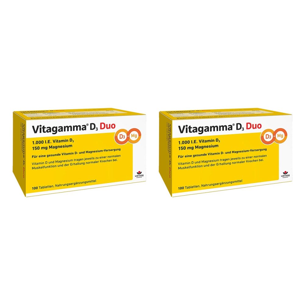 Wörwag Pharma GmbH & Co. KG Vitagamma D3 Duo 1.000 I.e Vitamine d3 150mg Magnes.nem 08105406