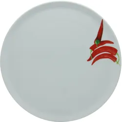 Pizzateller KRÄUTER CHILI (D 33 cm) - weiß - D 33 cm