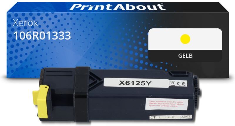 PrintAbout Toner kompatibel mit Xerox 106R01333 - Gelb