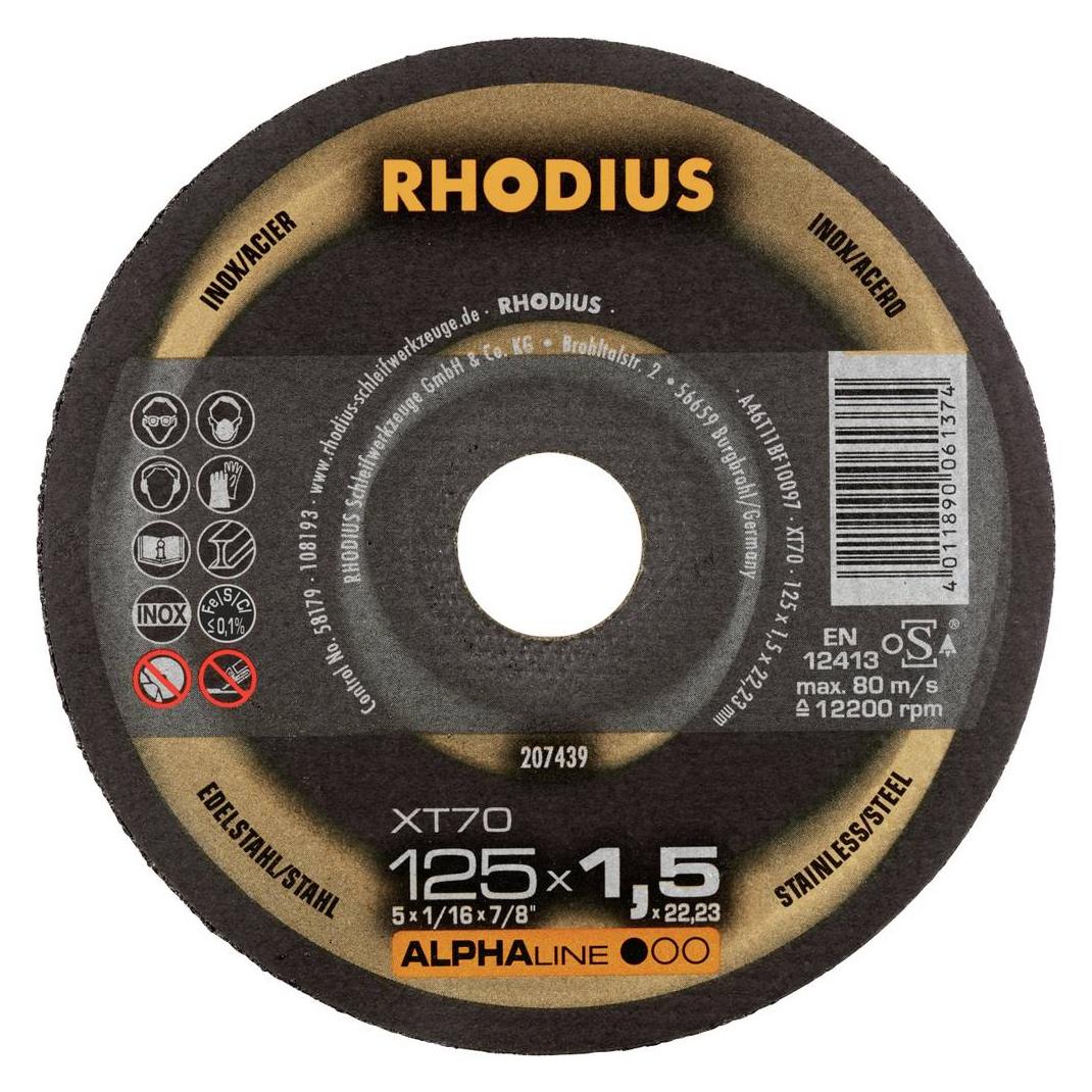 Rhodius Trennscheibe XT70 125 x 1,5mm ger. (4011890061374)