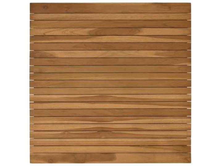 Tischplatte Tisch 80x80x3,5 cm Quadrat Massivholz Teakholz Braun Massives Teakholz, braunes Finish, für Innen- und Außenbereich, keine Montage, einfache Pflege