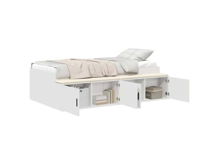PUGYNBK Bettgestell mit Schubladen, 90 x 190 cm, Sperrholz Integrierte Aufbewahrung, modernes Design, vielseitige Verarbeitung, einfache Reinigung