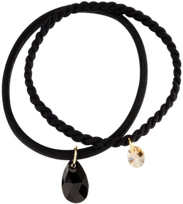 DONDELLA Premium Elastic Black Hair Ring x2