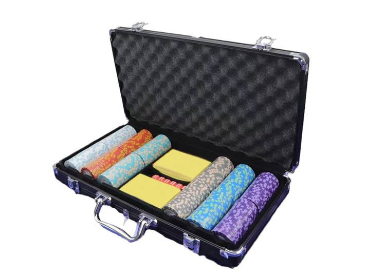 Boîte de jeu de puces avec poignée, boîte de cartes de verrouillage, étui de transport de puces épais et Durable