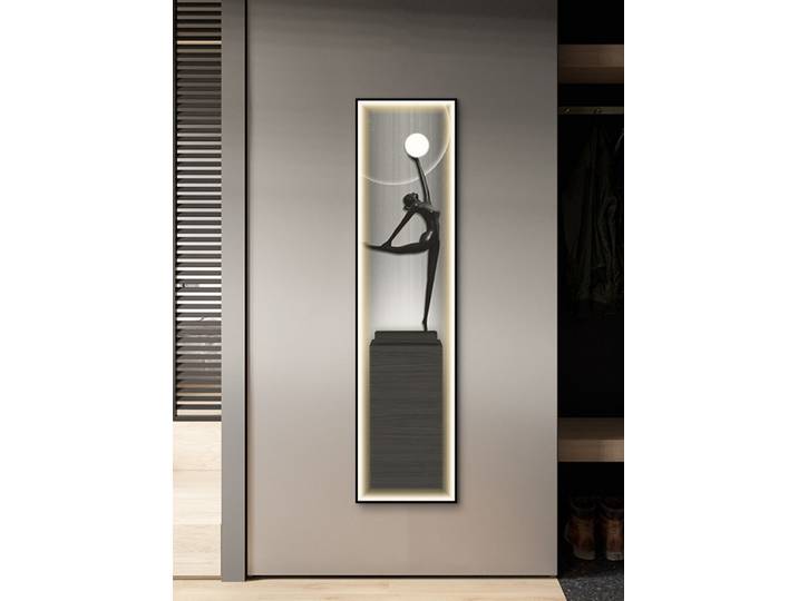 Applique murale abstraite moderne, décoration d'entrée, peinture LED, lampe murale d'ambiance, couloir, escalier, peinture suspendue lumineuse