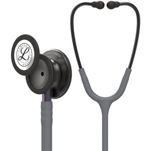 Littmann Stethoskop Classic III Monitoring 5873 mit Doppelkopf, 69 cm Y-Schlauch, grau/Smoke Edition, Bruststück aus Edelstahl