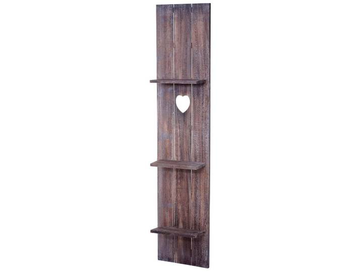 MCW Wandregal Braun, Holz, 33x150x13 cm, Wohnzimmer, Regale, Wandregale