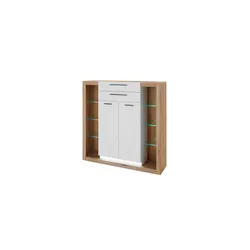 Highboard  Busso , braun , Maße (cm): B: 141 H: 139