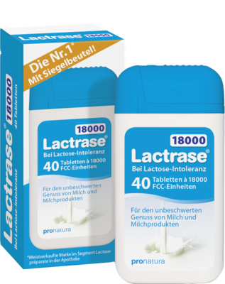 Pro Natura Gesellschaft für gesunde Ernährung mbH LACTRASE 18.000 FCC Tabletten teilbar im Spender 9 g 11057747