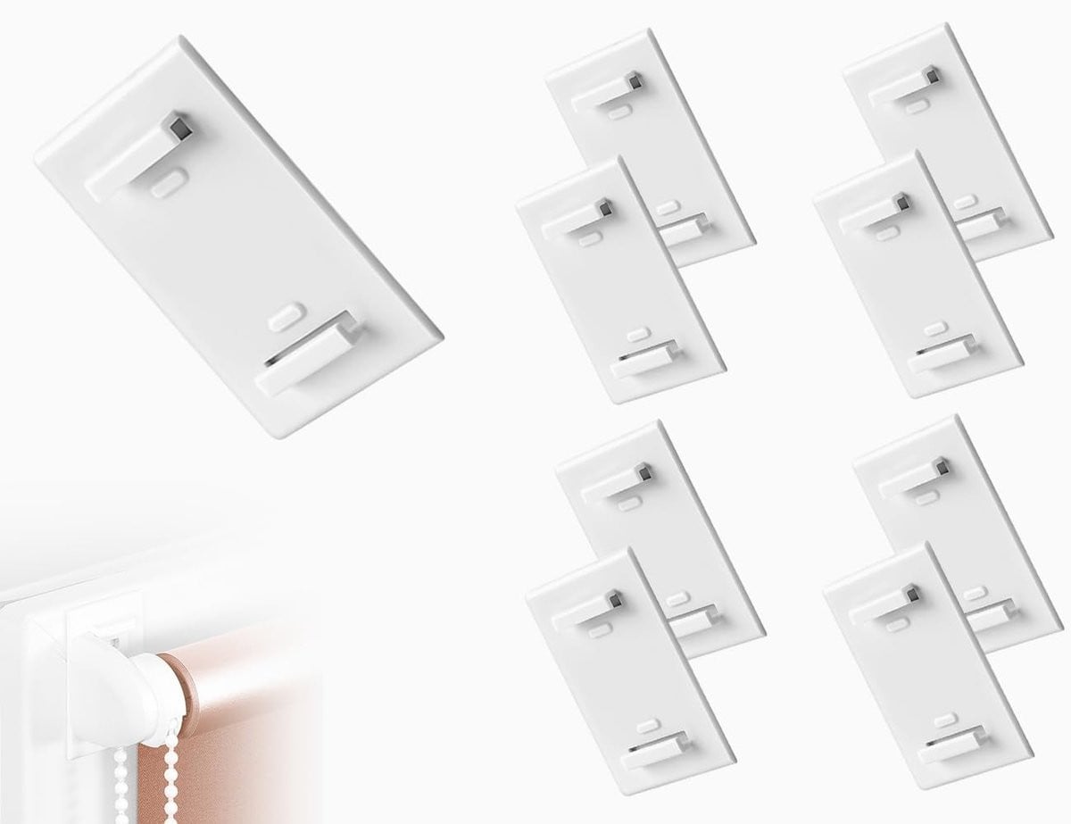 Dailygoods Zelfklevende Rolgordijnhouders voor Klemmfix, 8 stuks
