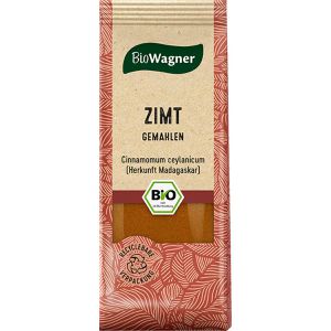 BioWagner Zimt im Beutel, BIO, aus Madagaskar, gemahlen, 40 g