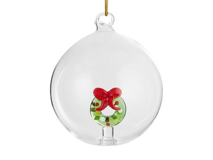 Boule en verre Couronne Ø 9cm Transparent