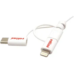Roline USB 2.0 Sync- & Ladekabel Typ A - Typ C (1 m, USB 2.0), USB Kabel